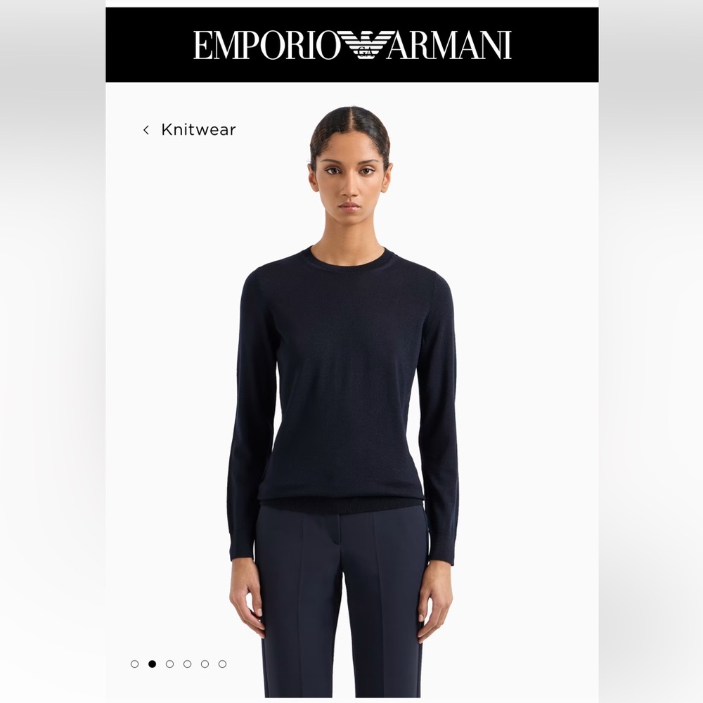 Emporio Armani CREW-NECK JUMPER IN PURE VIRGIN
WOOL, NWT
